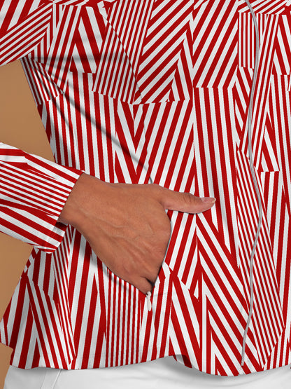 Playful Nautical Ruffle Golf Jacket Sun Protection