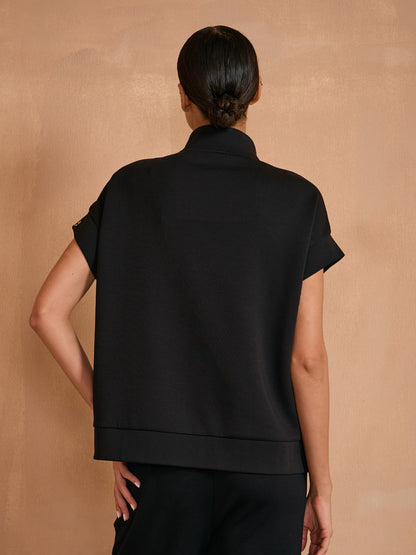 UltraSoft Wool Short Sleeve Full Zip Sweatshirt