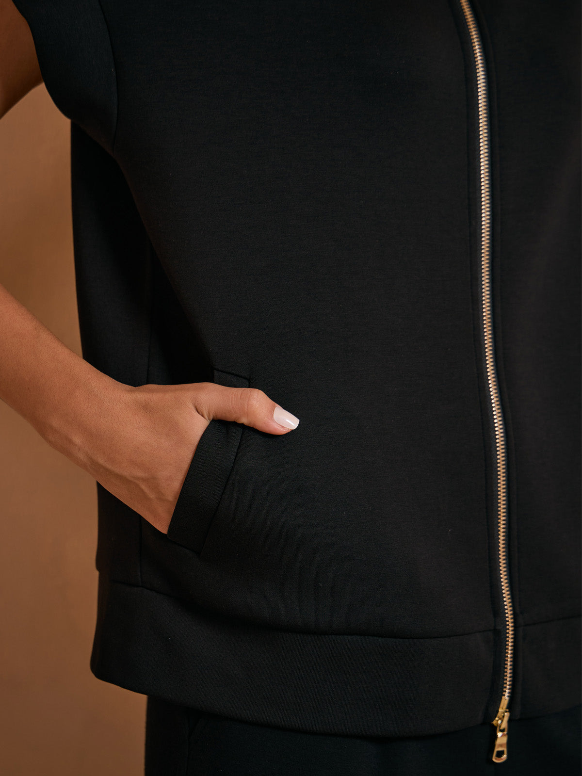UltraSoft Wool Short Sleeve Full Zip Sweatshirt