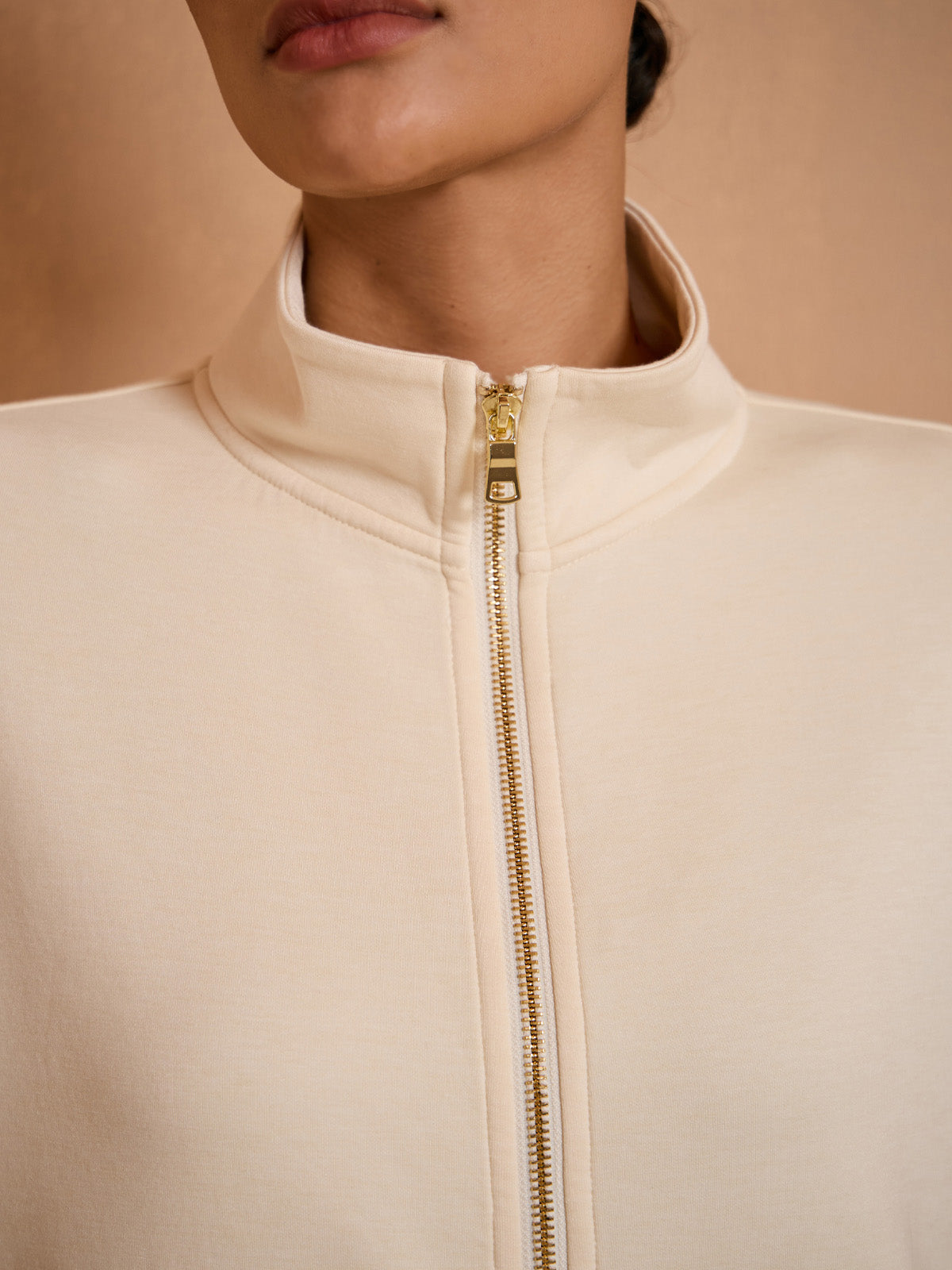 UltraSoft Wool Short Sleeve Full Zip Sweatshirt