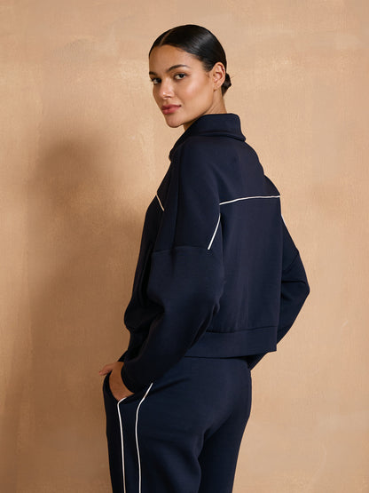 UltraSoft Wool Trimmed Full Zip Jacket