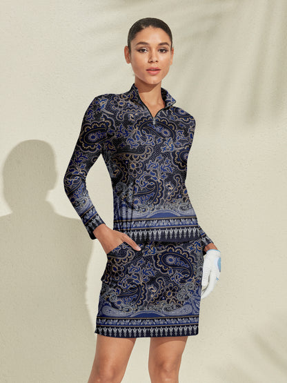 Pretty Feminine Silky Golf Shirt Quarterzip UPF50+