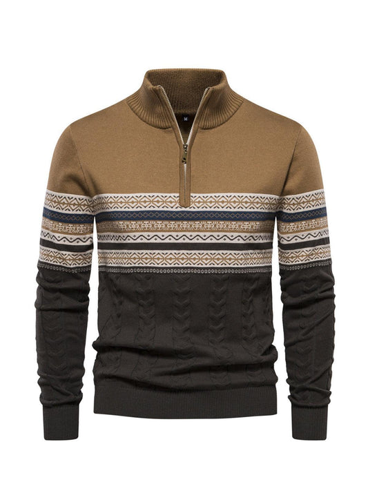 Mehr als nur ein Basic: Herren Golf Pullover mit Viertel-Reißverschluss