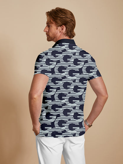 Not So Classic Men's Ribbed Collar Polo Top UPF50+