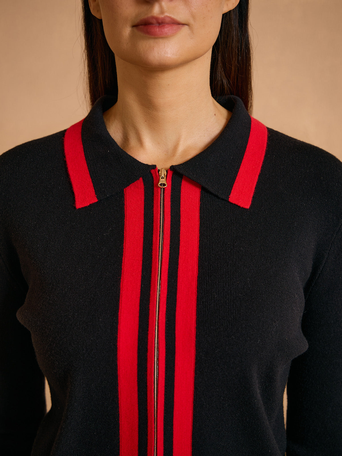 Navycore Golf Colorblock Full Zip Sweater