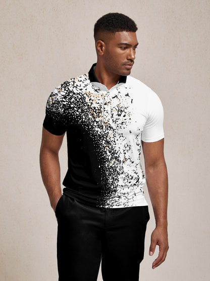 Inked Skins Polo para Hombre con Cuello Acanalado UPF50+