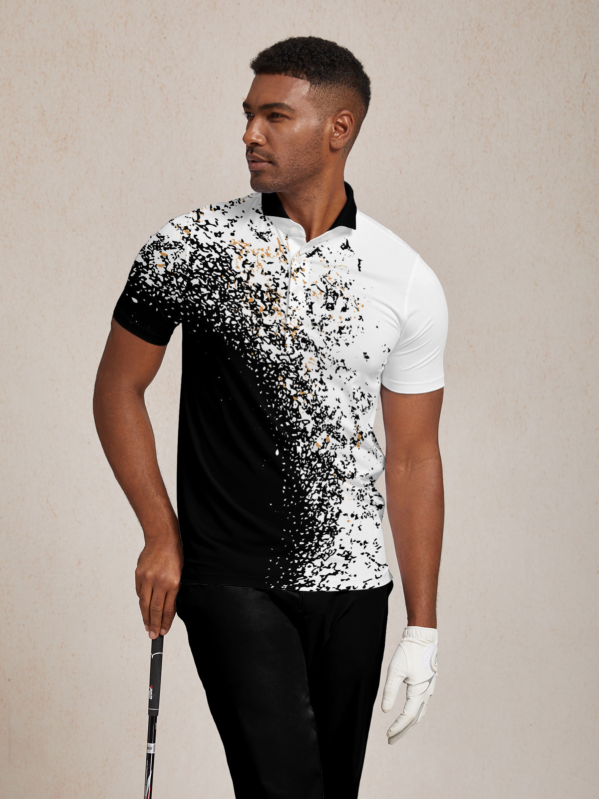 Inked Skins Polo para Hombre con Cuello Acanalado UPF50+