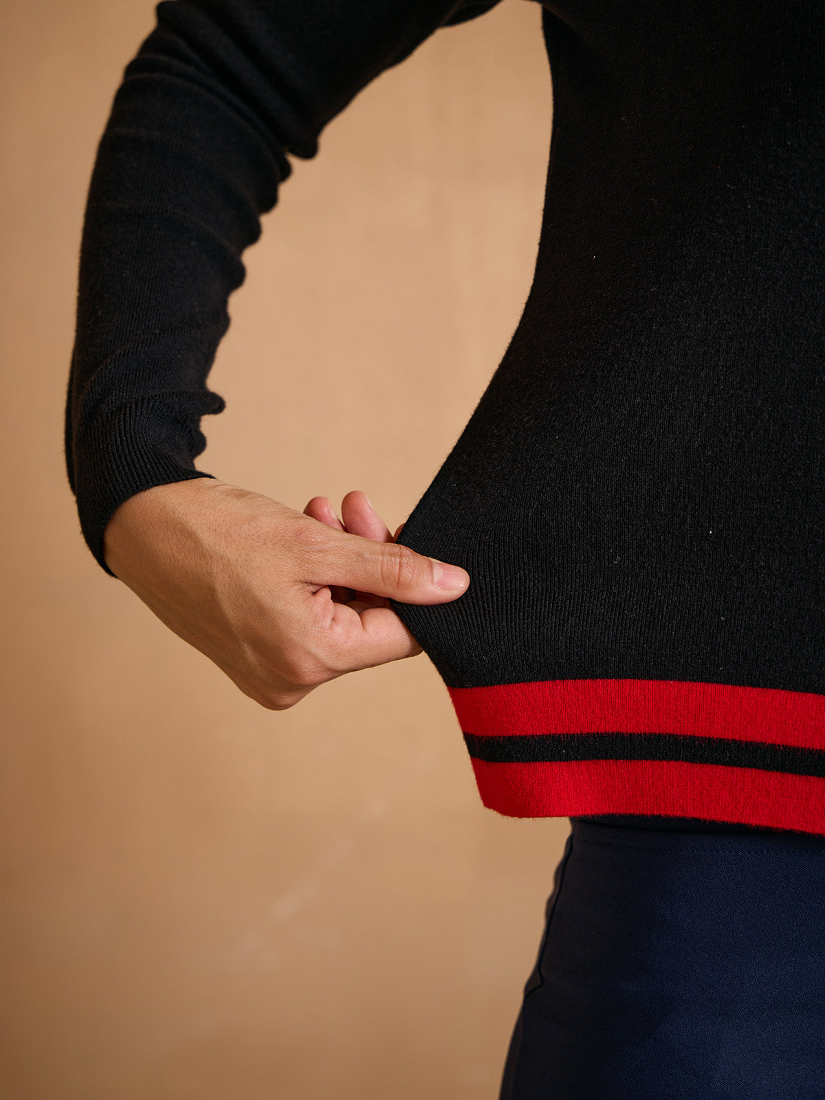 Navycore Golf Colorblock Full Zip Sweater