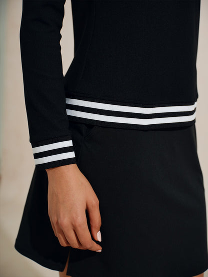 Navycore Long Sleeve Colorblock Lapel Golf Shirt