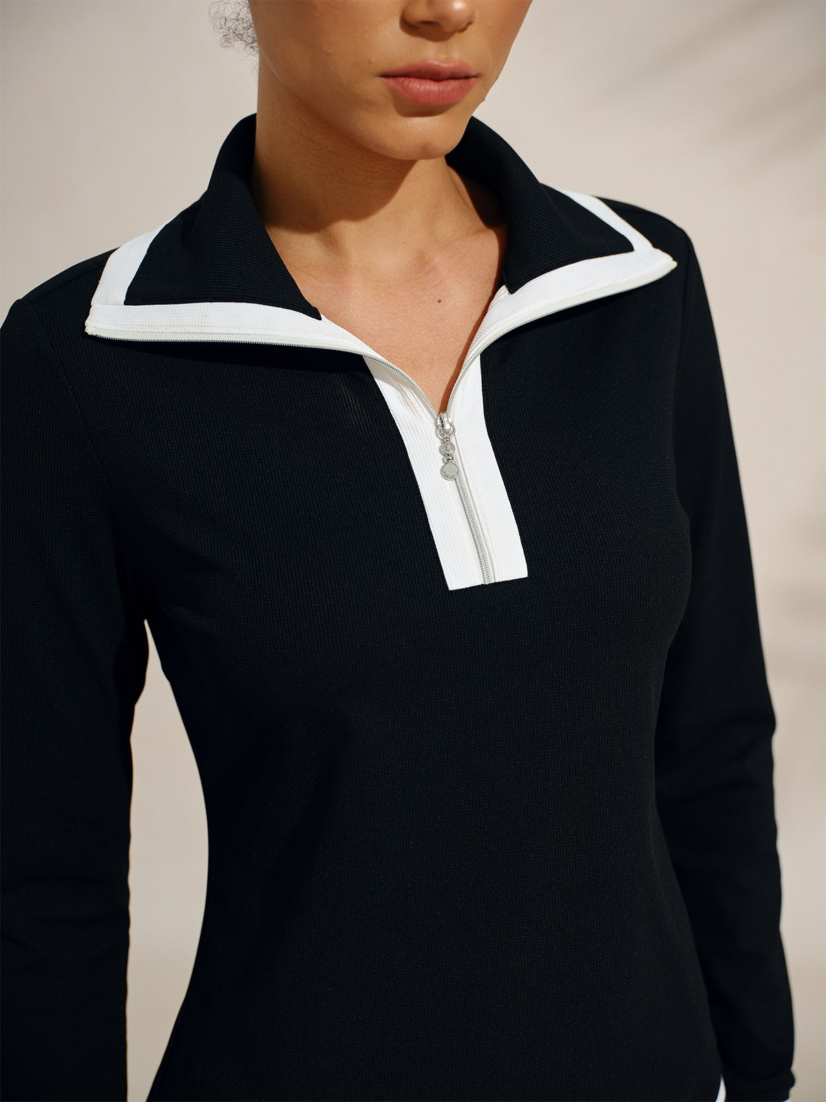 Navycore Long Sleeve Colorblock Lapel Golf Shirt