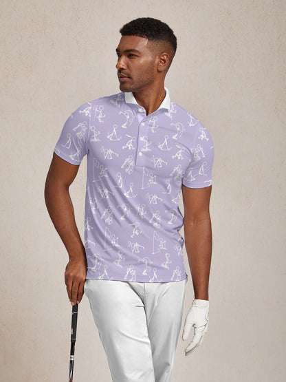 Hyper-prep Heren Ribkraag Polo Top UPF50+