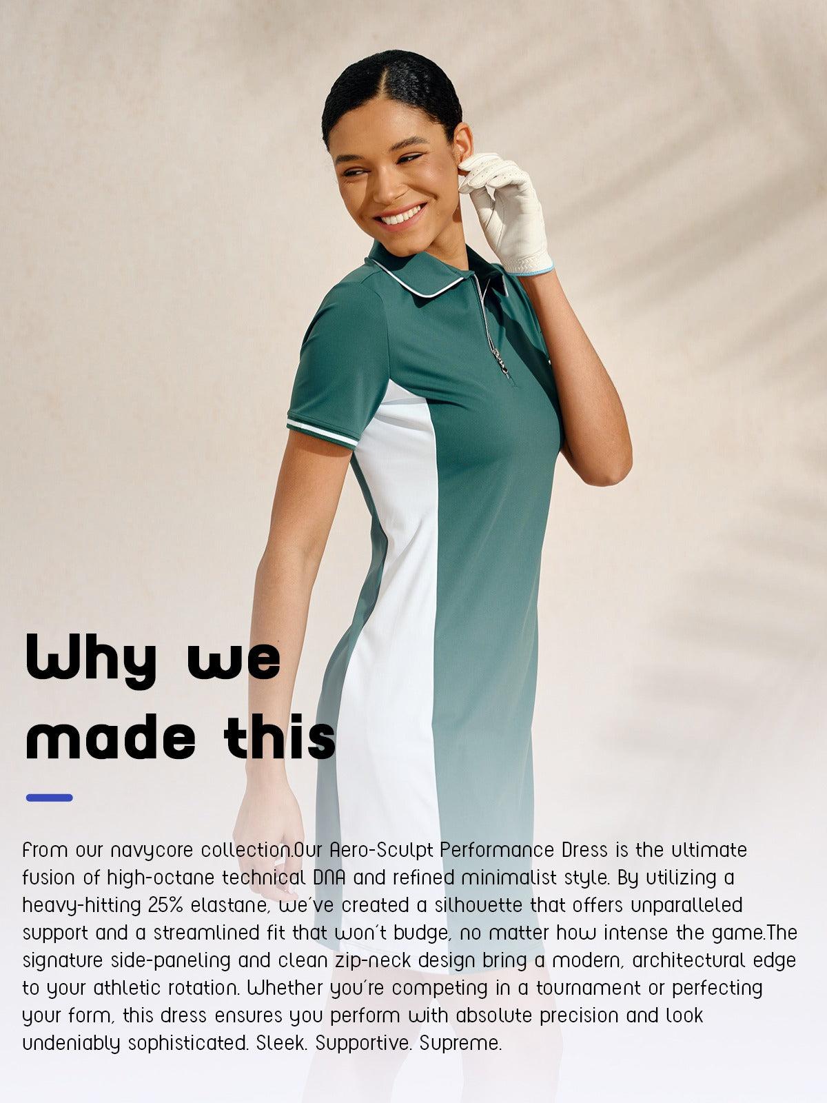 Navycore jurk met korte mouwen, kleurblok en afwerking, 36,5 inch, UPF50+