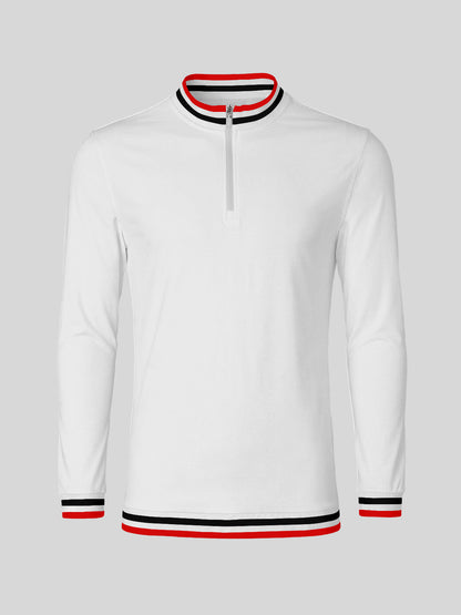Playful Nautical Men's Golf Shirt Quarterzip UPF50+