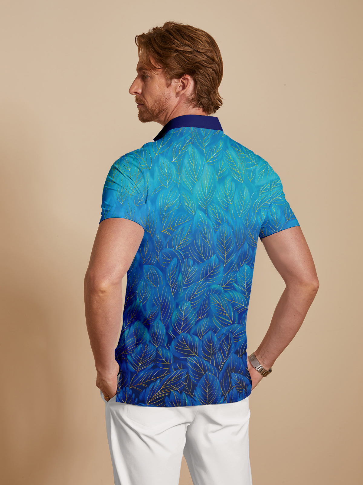 Polo uomo Playful Nautical con colletto a costine UPF50+