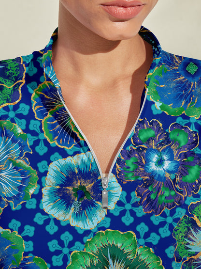 Hyped-up Tropical Sleeveless 36.5 Inch Dress UPF50+