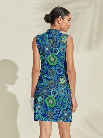 Hyped-up Tropical Sleeveless 36.5 Inch Dress UPF50+