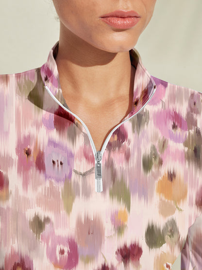Botanical Energy Silky Golf Shirt Quarterzip UPF50+