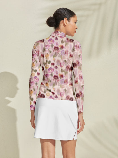 Botanical Energy Silky Golf Shirt Quarterzip UPF50+