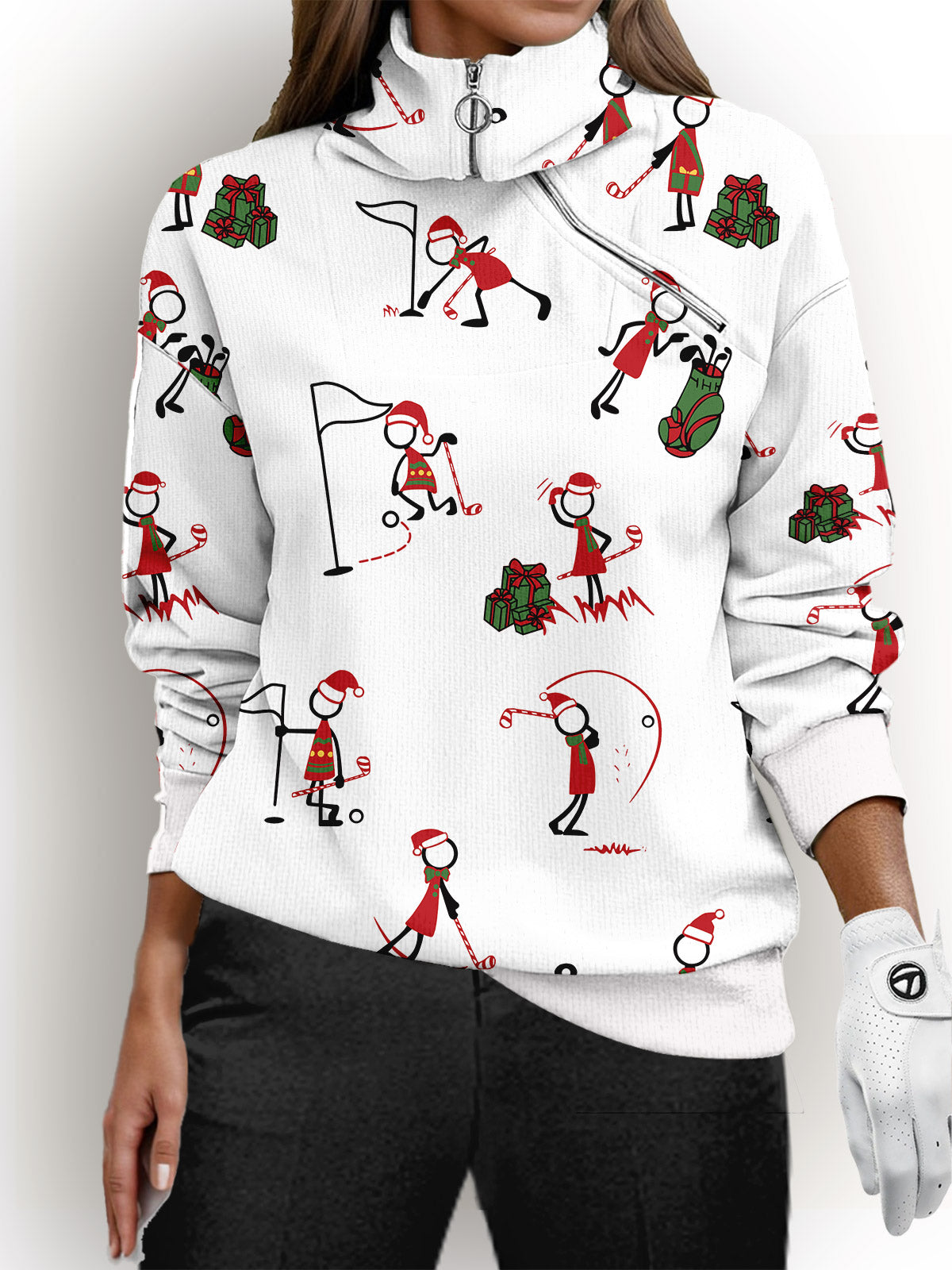 Damen Weihnachts-Golf-Sweatshirt
