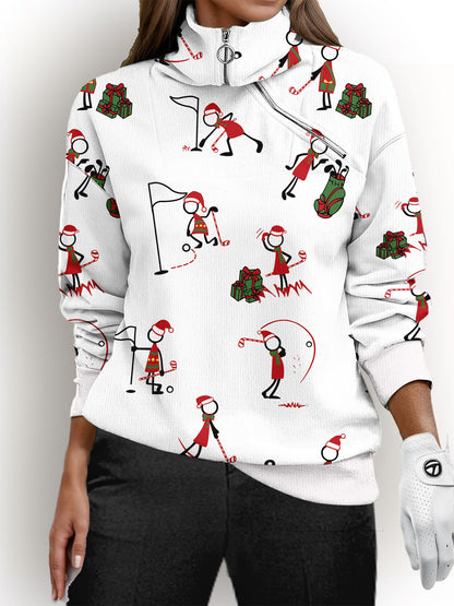 Damen Weihnachts-Golf-Sweatshirt
