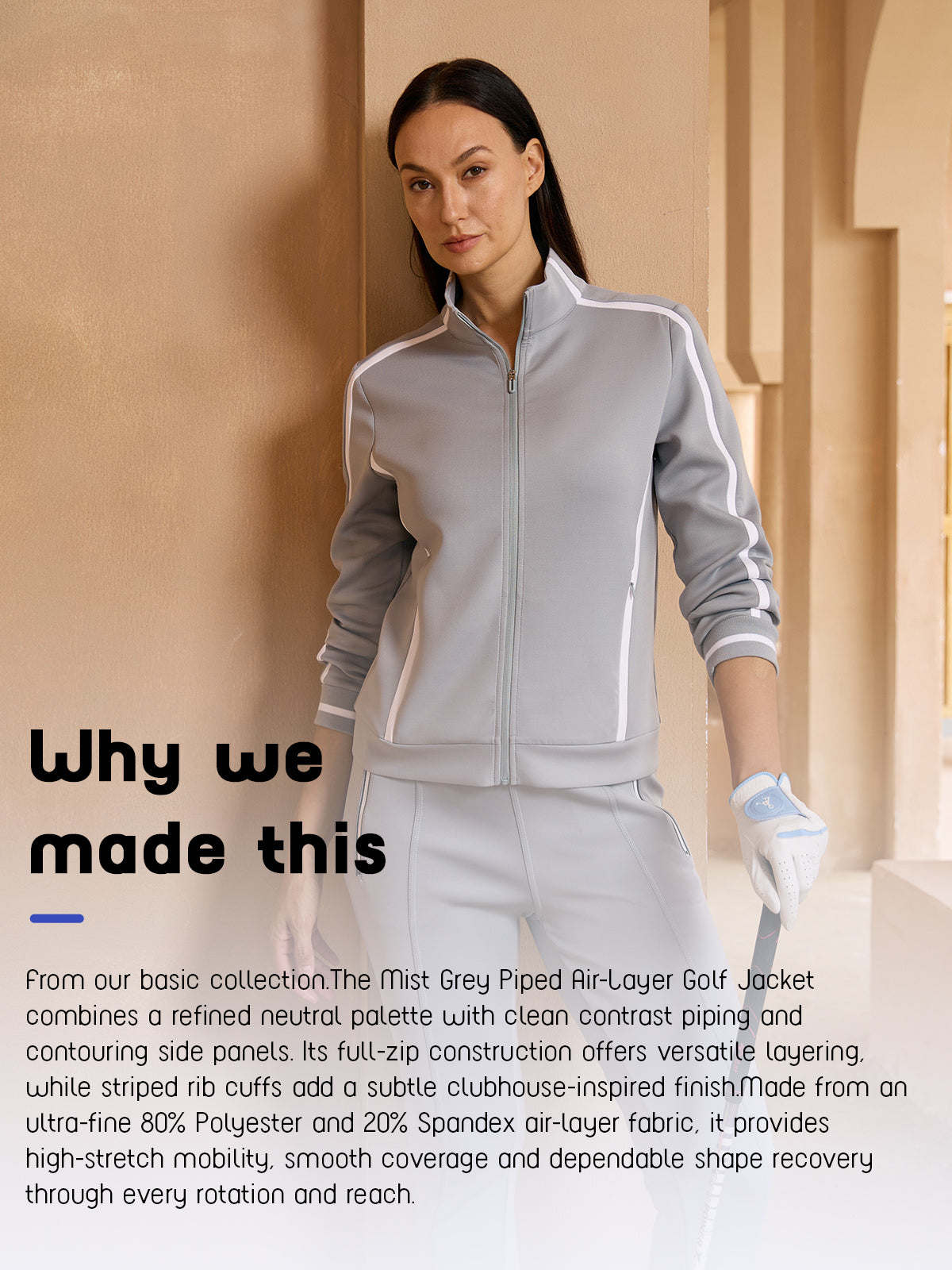 More Than Basic Long Sleeve Full Zip Trimmed Jacket