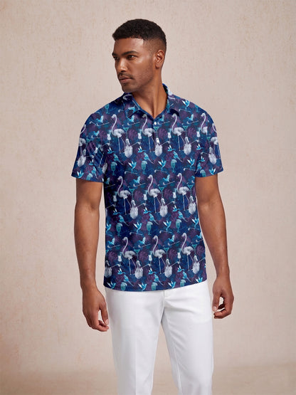 Wildlife Party Herren-Poloshirt LSF 50+