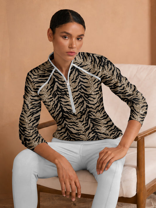 Wildlife Party Sweatshirt mit langen Ärmeln und Zierdetails