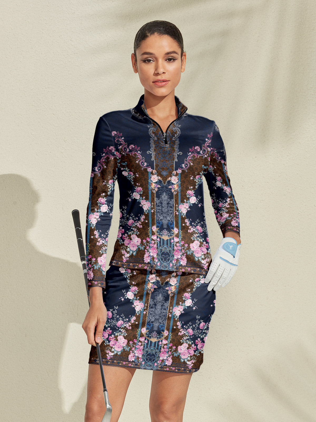 Pretty Feminine Silky Golf Shirt Quarterzip UPF50+