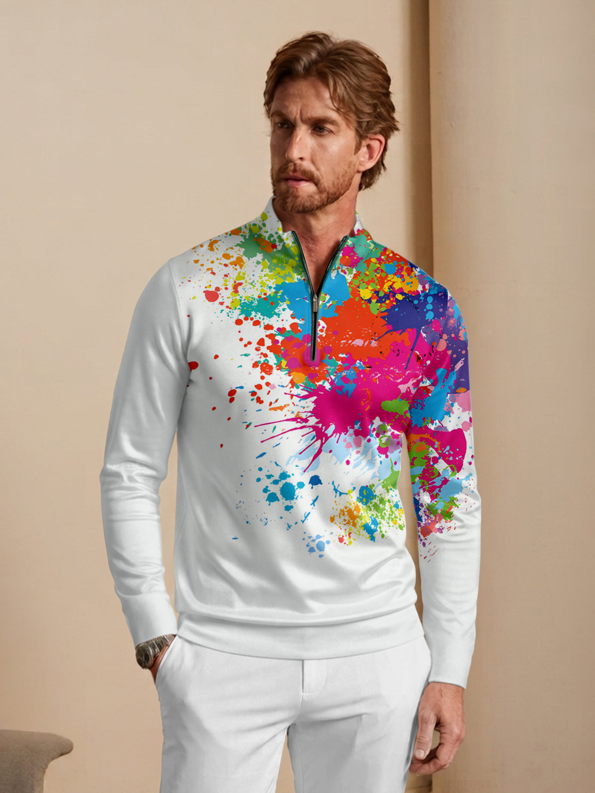 Inked Skins Men's Golf Shirt Quarterzip UPF50+
