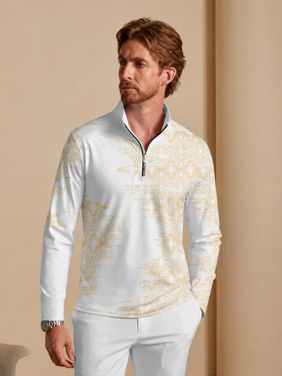 Not So Classic Herren Golfshirt mit Viertelreißverschluss UPF50+