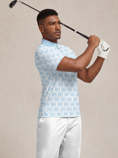 Polo da uomo con collo a coste Hyper-prep UPF50+