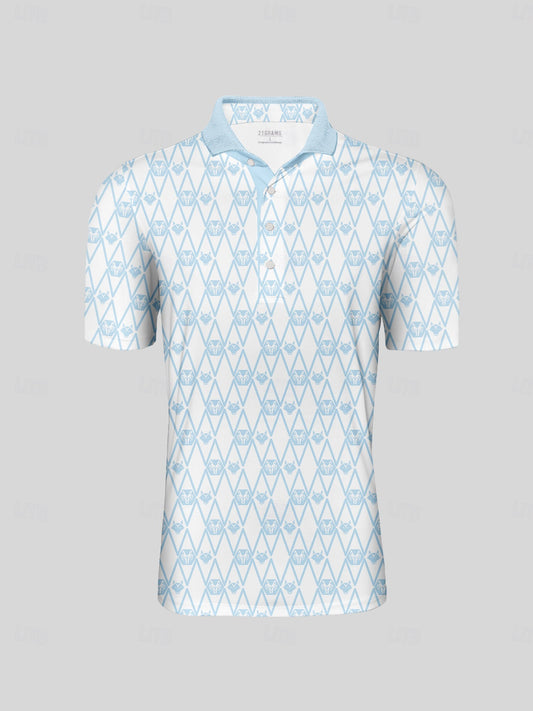 Hyper-prep Men's Ribbed Collar Polo Top UPF50+