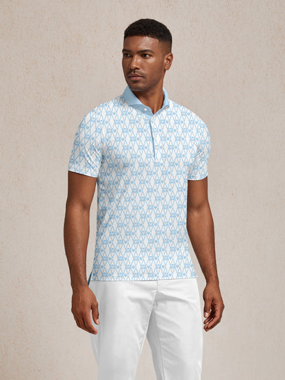 Polo da uomo con collo a coste Hyper-prep UPF50+