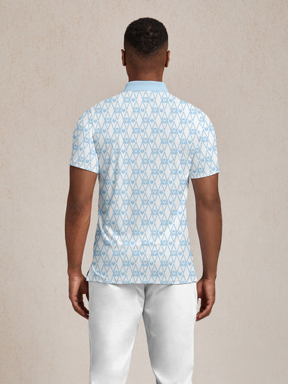 Polo da uomo con collo a coste Hyper-prep UPF50+