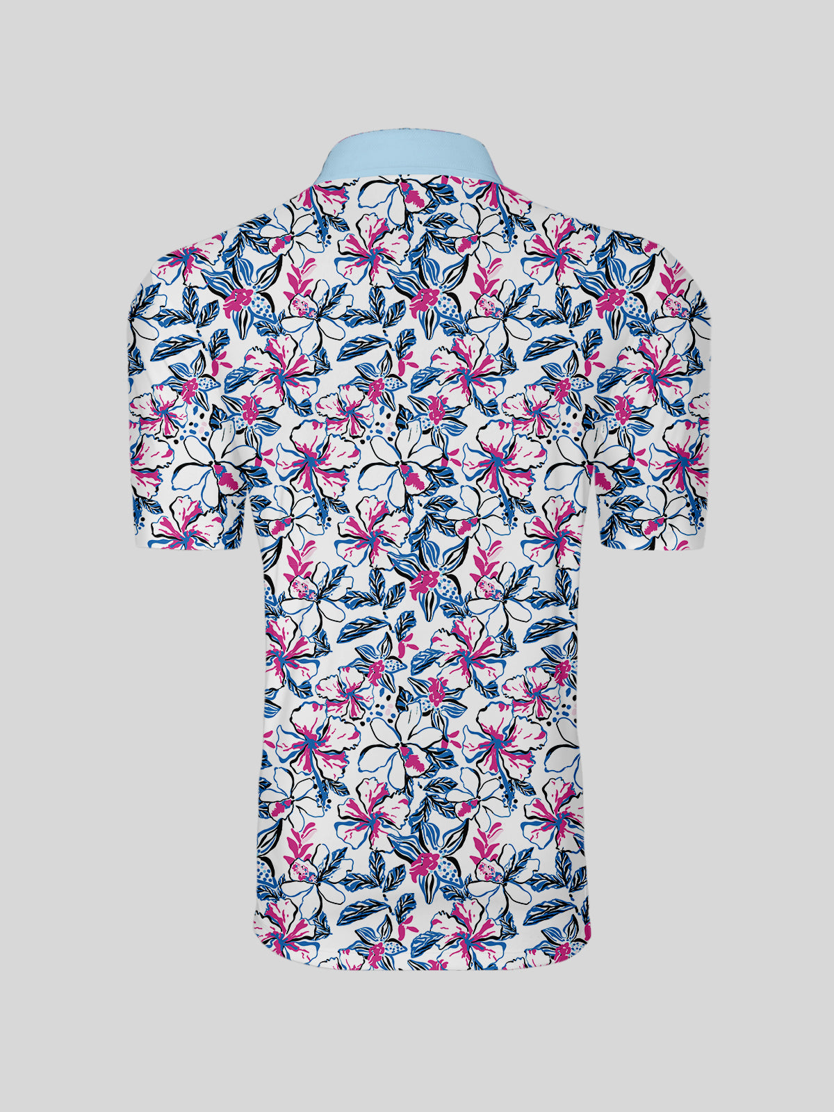 Botanical Energy Herren-Poloshirt mit Rippkragen, UPF50+
