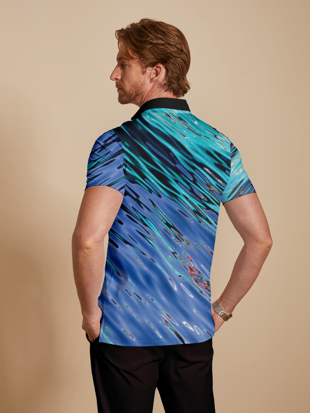 Polo para hombre Inked Skins con cuello acanalado UPF50+