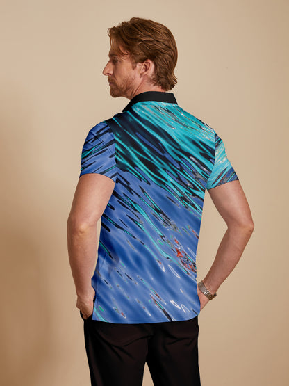 Polo para hombre Inked Skins con cuello acanalado UPF50+