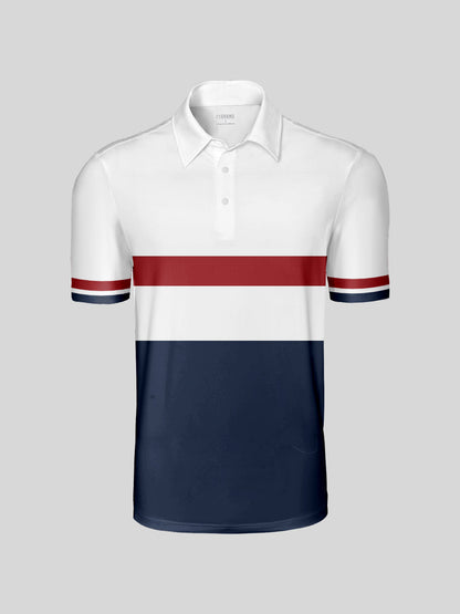 Playful Nautical Men's Polo Top UPF50+