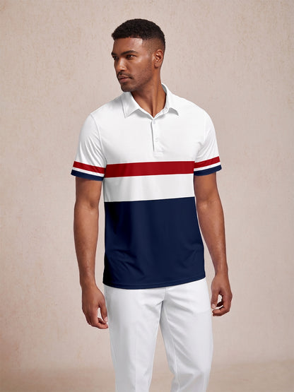 Playful Nautical Men's Polo Top UPF50+