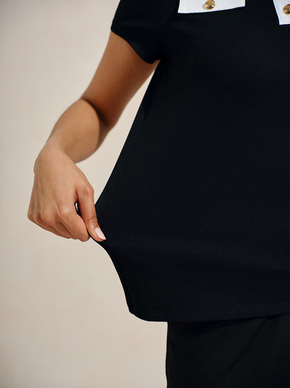 Navycore Short Sleeve Colorblock Golf Polo Shirt