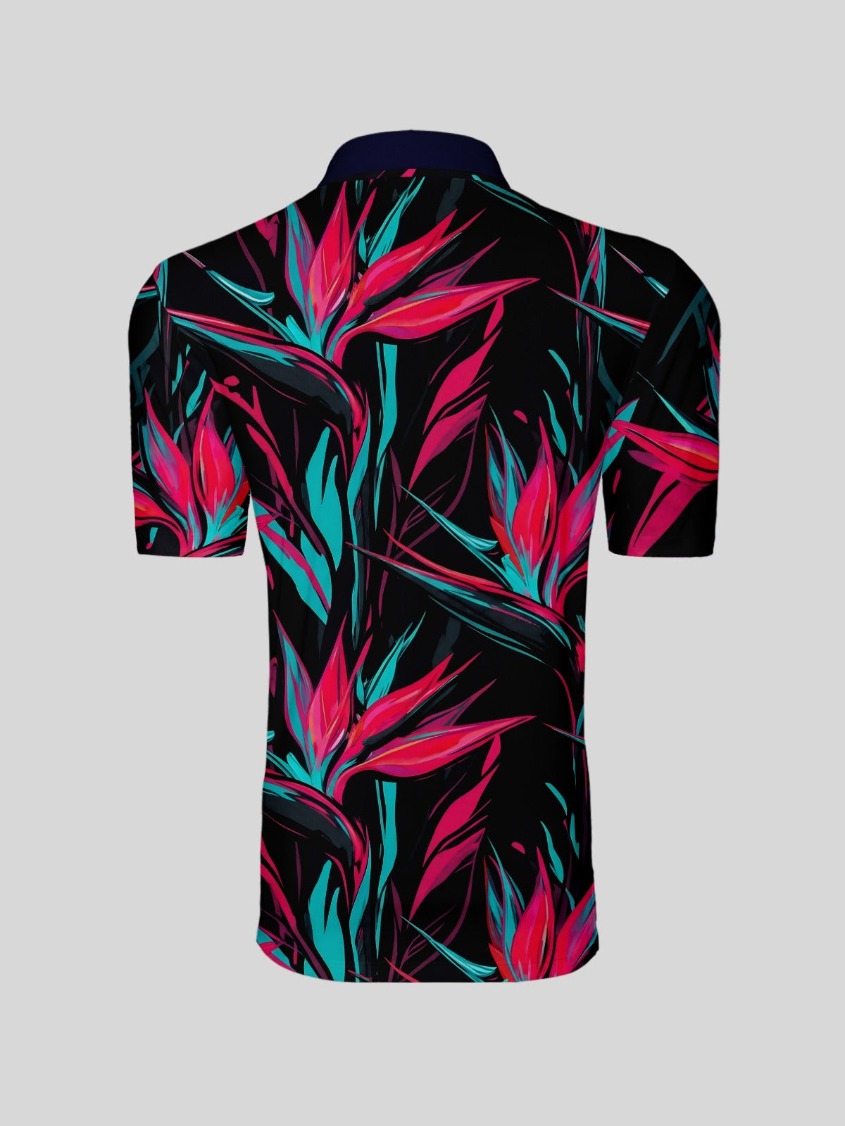 Botanical Energy Men's Ribbed Collar Polo Top UPF50+