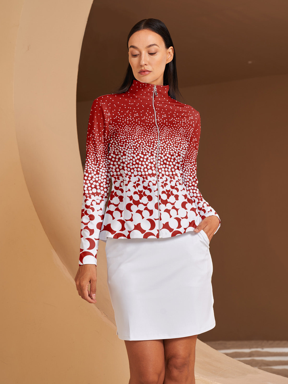 Hyper-prep Ruffle Golf Jacket Sun Protection