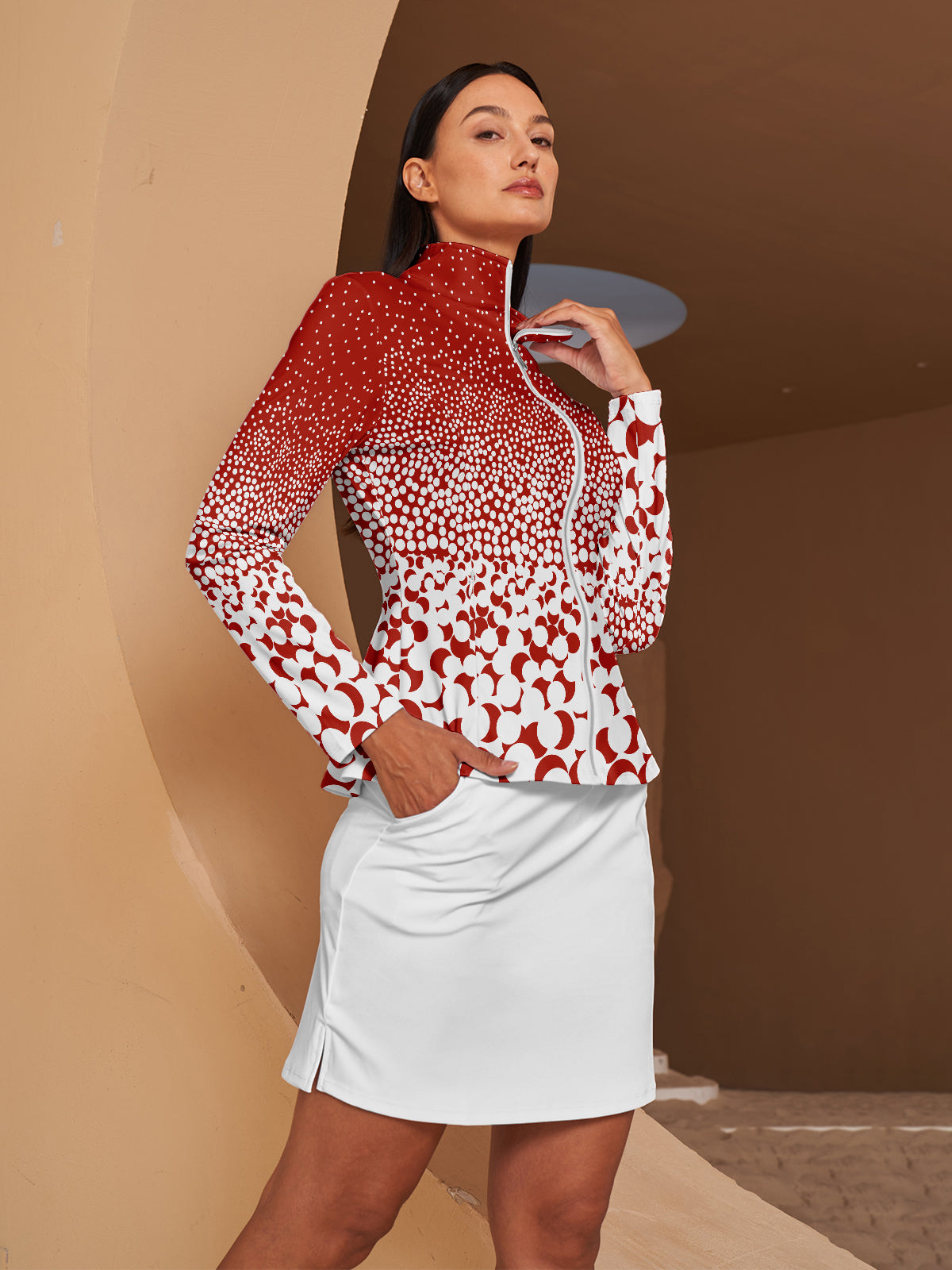 Hyper-prep Ruffle Golf Jacket Sun Protection