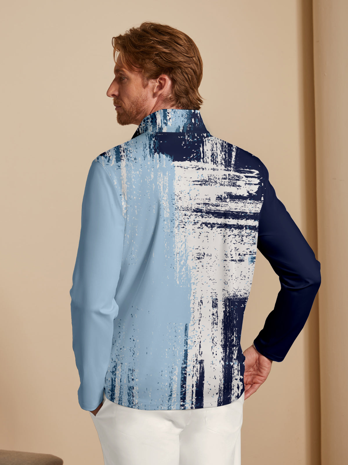 Air brush Men's Golf Shirt Quarterzip UPF50+