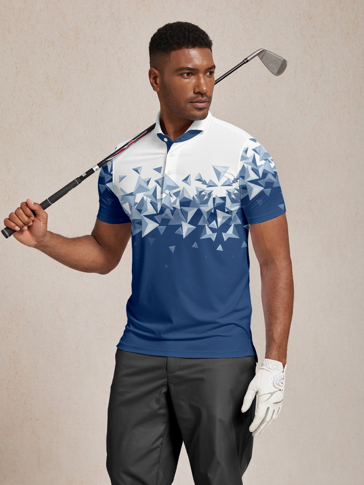 Polo da uomo con collo a coste Hyper-prep UPF50+