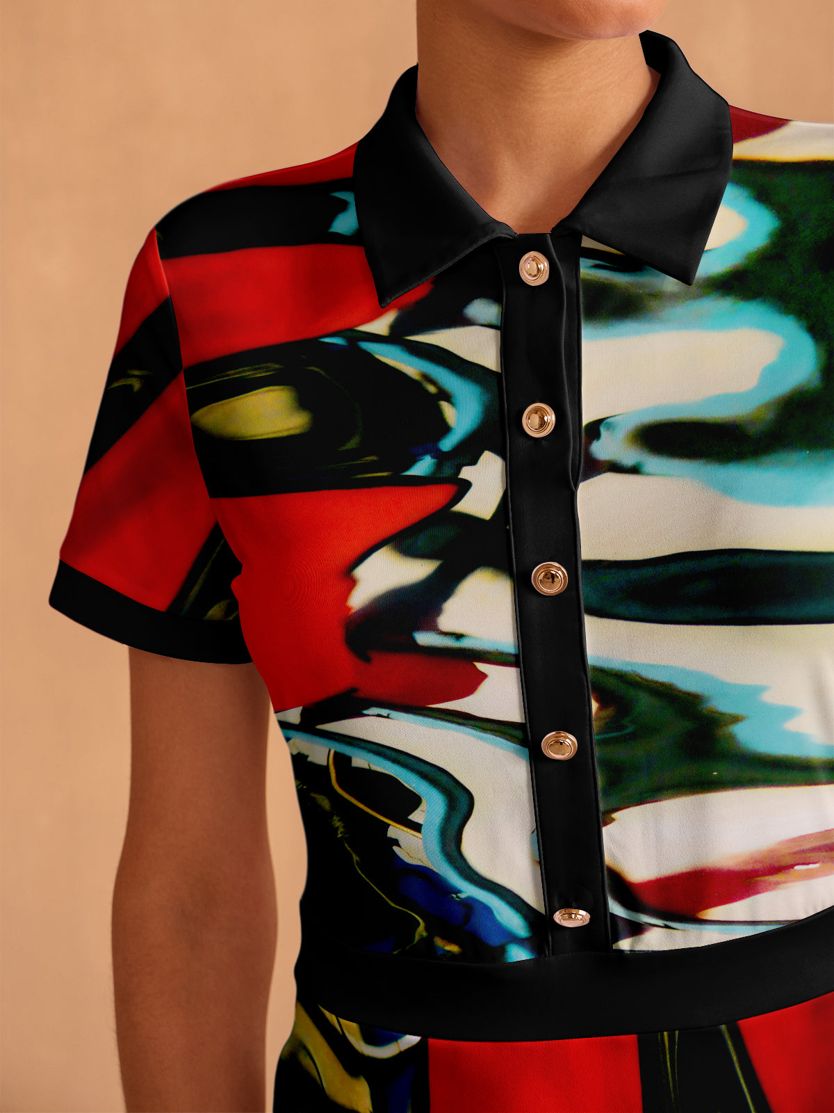 Inked Skins Short Sleeve A-Line 36.5 Inch Dress