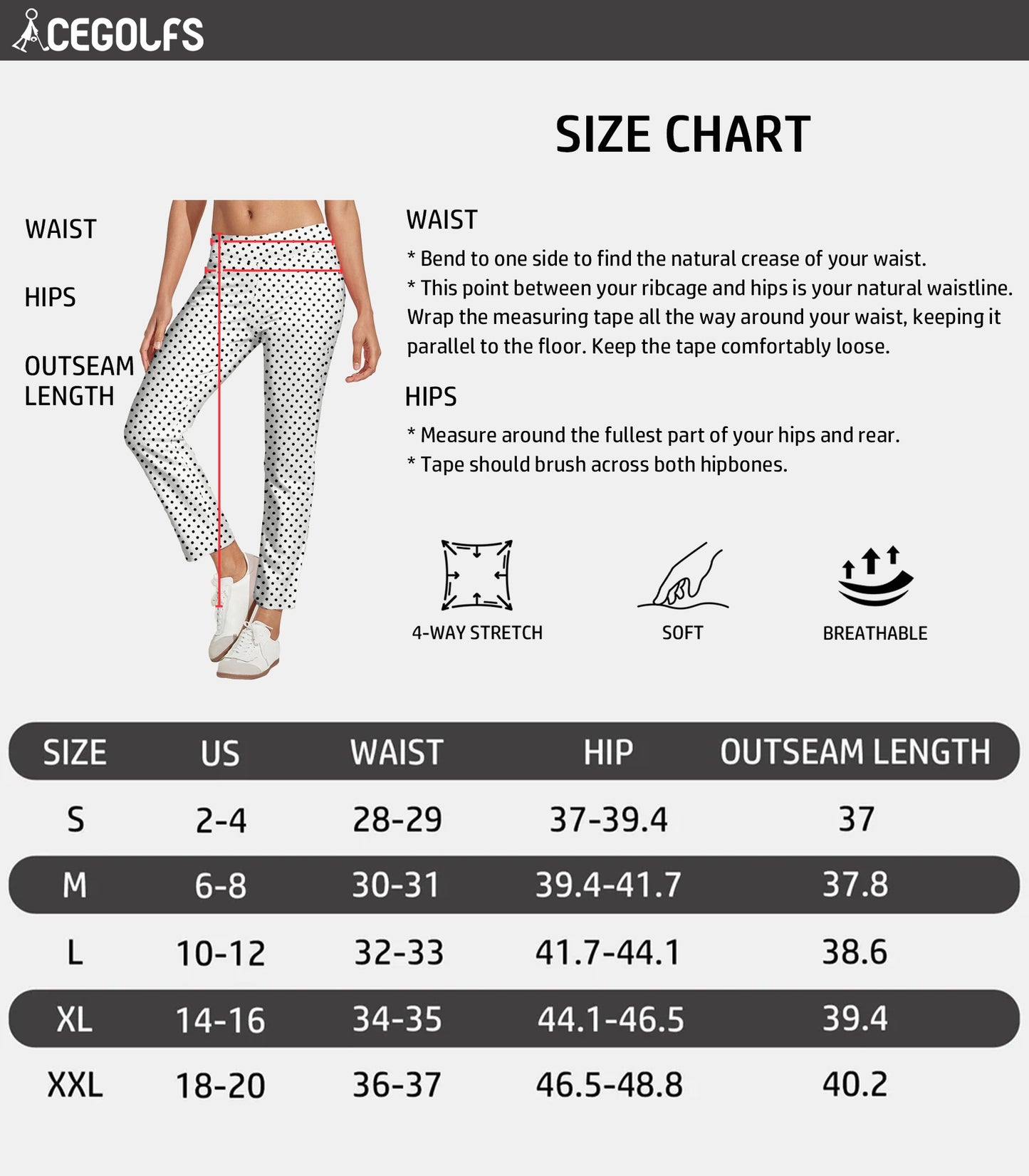 EAGLE 28 Inch Performance Stretch Ankle Pants