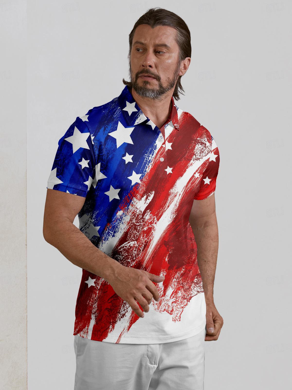 Damen Golf Polo UPF50+ USA 1776 Hyper-Prep