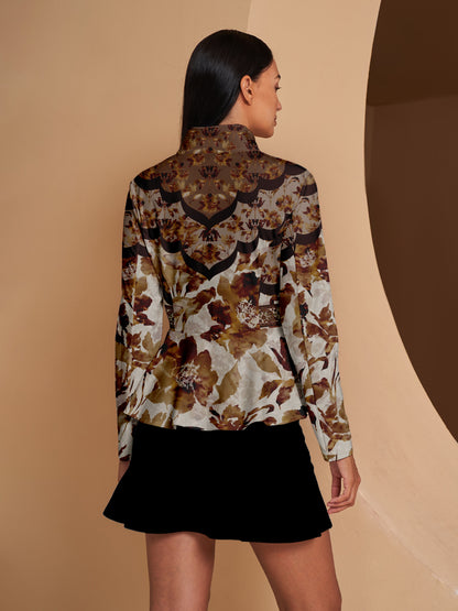 Botanical Energy Ruffle Golf Jacket Sun Protection