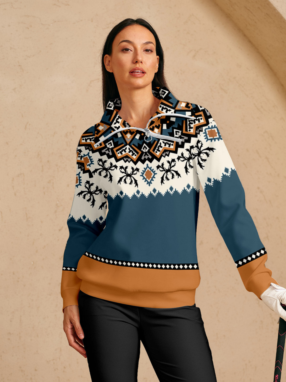 Sweat-shirt de golf Baroque audacieux